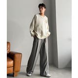 《JaVaジャバコラボ》立体編みで飾る個性。サガラ刺繍風ロゴオーバーサイズニット | Classical Elf Men | 詳細画像3 