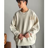 《JaVaジャバコラボ》立体編みで飾る個性。サガラ刺繍風ロゴオーバーサイズニット | Classical Elf Men | 詳細画像5 