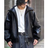 こだわりヴィンテージライク。リブタートルカラーレザージャケット | Classical Elf Men | 詳細画像4