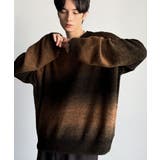 ブラック | 透け感とニュアンスを重ねる。マルチウェイグラデーション天竺透かし編みメッシュニッ… | Classical Elf Men