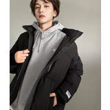ブラック | 防寒とオシャレを両立。配色ジップ×フィンガーホール中綿ブルゾン | Classical Elf Men