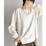 オフホワイト | 《Javaジャバコラボ》シンプルにお洒落を。アシメファスナーラウンドネックポンチ… | Classical Elf Men