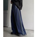 カップルコーデにも◎ラインで魅せる軽快スタイル。サイドラインロゴ刺繍トラックパン… | Classical Elf Men | 詳細画像15 