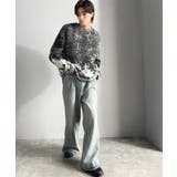 《JaVaジャバコラボ》視線を釘付け。アブストラクト柄ニットプルオーバー（長袖） | Classical Elf Men | 詳細画像6 