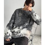 《JaVaジャバコラボ》視線を釘付け。アブストラクト柄ニットプルオーバー（長袖） | Classical Elf Men | 詳細画像7 