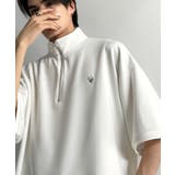遊び心もこなれ感もキメる。刺繍入りダンボール素材ジップ半袖Tシャツ | Classical Elf Men | 詳細画像1