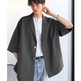 チャコールグレー | 《JaVaジャバコラボ》主役級!アンティーク釦使いストライプ柄ヘリンボン生地シャ… | Classical Elf Men