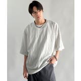 《JaVaジャバコラボ》ドロスト付リンクスジャカードオーバーサイズTシャツ | Classical Elf Men | 詳細画像1