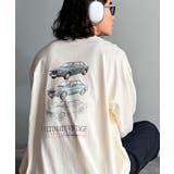 アイボリー | ヴィンテージ感漂う綿100%クラシックカーグラフィックTシャツ | Classical Elf Men