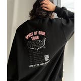 ブラック | 《JaVaジャバコラボ》裏起毛レコード盤レトロツアーロゴトレーナー | Classical Elf Men