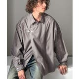 グレーストライプ | 《JaVaジャバコラボ》着方で表情が変わる、無骨さと抜け感の2WAYシャツ。ファ… | Classical Elf Men