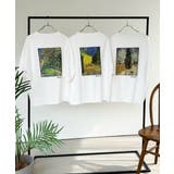 《ゴッホ絵画グラフィック》ステッチ刺繍MIXデザイン 高機能半袖Tシャツ【接触冷… | Classical Elf Men | 詳細画像3
