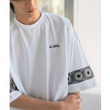 ホワイト | 《JaVaジャバコラボ》袖先に遊びと清涼感を。袖クロシェ編み 配色切り替えデザイ… | Classical Elf Men