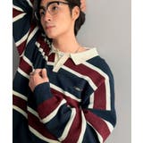 《JaVaジャバコラボ》1枚で洗練された大人の余裕を演出。配色ボーダー柄ポロ襟ス… | Classical Elf Men | 詳細画像14