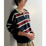 《JaVaジャバコラボ》1枚で洗練された大人の余裕を演出。配色ボーダー柄ポロ襟ス… | Classical Elf Men | 詳細画像16