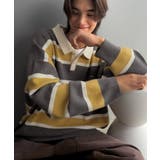 《JaVaジャバコラボ》1枚で洗練された大人の余裕を演出。配色ボーダー柄ポロ襟ス… | Classical Elf Men | 詳細画像3