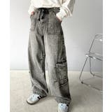 《Javaジャバコラボ》旬なこなれ感。ヴィンテージ加工裾ドロストワイドデニム | Classical Elf | 詳細画像10