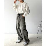 《Javaジャバコラボ》旬なこなれ感。ヴィンテージ加工裾ドロストワイドデニム | Classical Elf | 詳細画像15