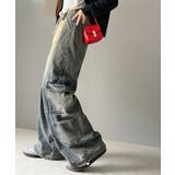 オーバーダイ | 《Javaジャバコラボ》旬なこなれ感。ヴィンテージ加工裾ドロストワイドデニム | Classical Elf