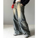 《Javaジャバコラボ》旬なこなれ感。ヴィンテージ加工裾ドロストワイドデニム | Classical Elf | 詳細画像19