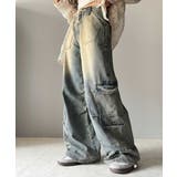 《Javaジャバコラボ》旬なこなれ感。ヴィンテージ加工裾ドロストワイドデニム | Classical Elf | 詳細画像22