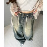 《Javaジャバコラボ》旬なこなれ感。ヴィンテージ加工裾ドロストワイドデニム | Classical Elf | 詳細画像27