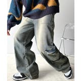 《Javaジャバコラボ》旬なこなれ感。ヴィンテージ加工裾ドロストワイドデニム | Classical Elf | 詳細画像33