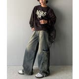 《Javaジャバコラボ》旬なこなれ感。ヴィンテージ加工裾ドロストワイドデニム | Classical Elf | 詳細画像37