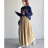 ふんわりフォルムが可愛い◎ピーチ起毛素材コクーンシルエットロングスカート | Classical Elf  | 詳細画像13