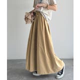 ふんわりフォルムが可愛い◎ピーチ起毛素材コクーンシルエットロングスカート | Classical Elf  | 詳細画像15