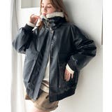 ブラック | ヴィンテージライクな主役級アイテム。襟ボアレザージャケット | Classical Elf