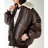 ブラウン | ヴィンテージライクな主役級アイテム。襟ボアレザージャケット | Classical Elf