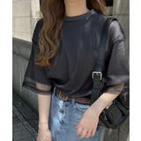 1枚でレイヤードが完成。チュールレイヤードバックプリントTシャツ | Classical Elf  | 詳細画像10 