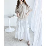 1枚でレイヤードが完成。チュールレイヤードバックプリントTシャツ | Classical Elf | 詳細画像24