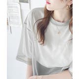 ホワイト×ライトグレー | 《JaVa ジャバコラボ》1枚でレイヤードが完成。チュールレイヤードバックプリン… | Classical Elf 