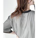 ホワイト×ブラック | 1枚でレイヤードが完成。チュールレイヤードバックプリントTシャツ | Classical Elf 