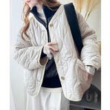 ライトグレー | 《Javaジャバコラボ》大人カジュアルの大定番。ノーカラー波キルティングコート | Classical Elf