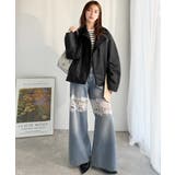 甘さ控えめ、無敵の女っぽさ。フェイクレザーダブルライダースジャケット | Classical Elf | 詳細画像12