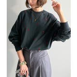 “可愛い”がさりげなく溶け込む。袖ネーム付きミニハート総刺繍Tシャツ | Classical Elf | 詳細画像22