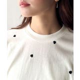 “可愛い”がさりげなく溶け込む。袖ネーム付きミニハート総刺繍Tシャツ | Classical Elf | 詳細画像28
