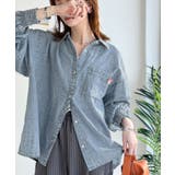 ブルー | 《JaVaジャバコラボ》サラッとコットン100%オーバーサイズ胸ポケットシアーデ… | Classical Elf