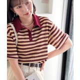 《JaVaジャバコラボ》大人カジュアルを格上げ。クロシェレース風ボーダーポロ衿ト… | Classical Elf  | 詳細画像22 