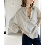 ベージュ | 《JaVa ジャバコラボ》大人の抜け感。綿100%楊柳素材のカフタンシャツ | Classical Elf