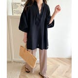 《JaVa ジャバコラボ》大人の抜け感。綿100%楊柳素材のカフタンシャツ | Classical Elf | 詳細画像3