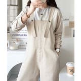 大人の魅力惹き出すデニム。綿100%フロントデザインサロペット | Classical Elf | 詳細画像1