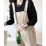 大人の魅力惹き出すデニム。綿100%フロントデザインサロペット | Classical Elf | 詳細画像2