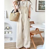 大人の魅力惹き出すデニム。綿100%フロントデザインサロペット | Classical Elf | 詳細画像3