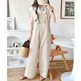 大人の魅力惹き出すデニム。綿100%フロントデザインサロペット | Classical Elf | 詳細画像5