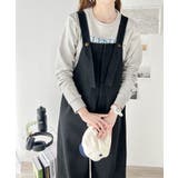 大人の魅力惹き出すデニム。綿100%フロントデザインサロペット | Classical Elf | 詳細画像8