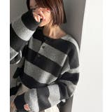 ブラック×チャコール | 《JaVaジャバコラボ》ボーダー&無地で大人女子のリアルバイ◎ヘンリーネックラガ… | Classical Elf